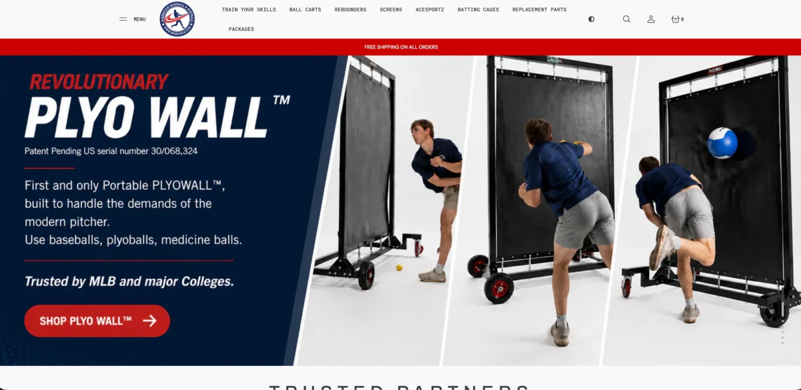 American Baseball & Softball — training equipment storefront