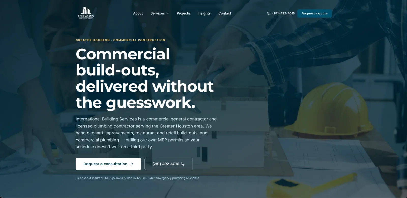 International Building Services — commercial GC site